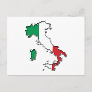 Map of Italy Postcard