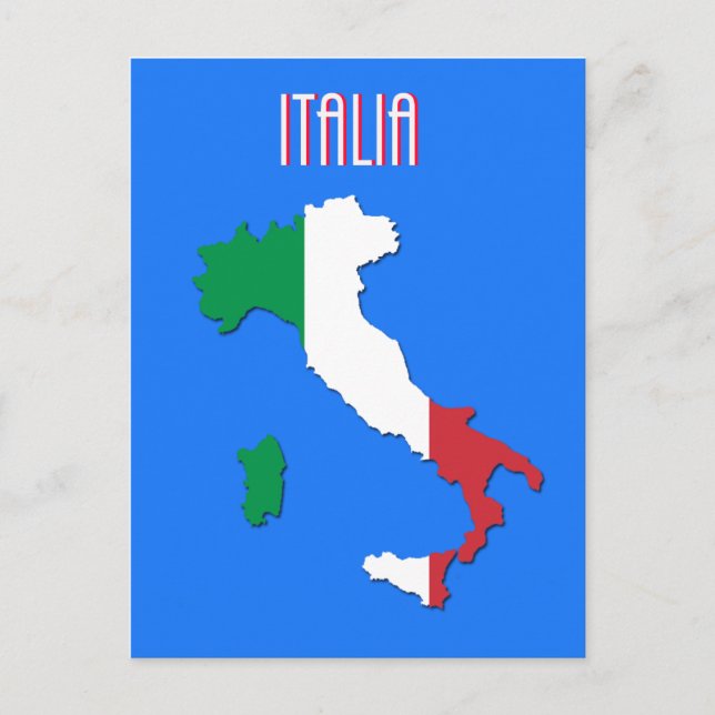 Map of Italy postcard (Front)
