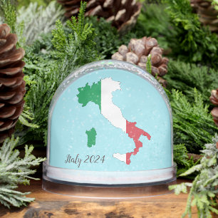 Map Of Italy Souvenir Snow Globe