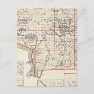Map of Jackson County, Grand Tower Postcard