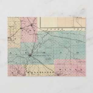 Map of Jackson County, Plat of Friendship Postcard