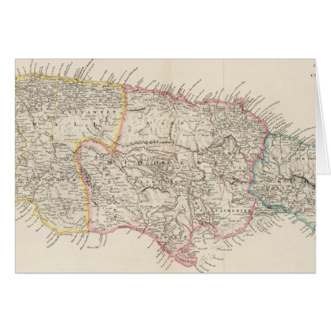 Map of Jamaica (Front Horizontal)