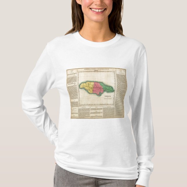Map Of Jamaica T-Shirt (Front)