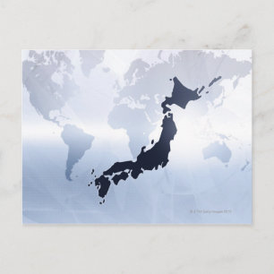Map of Japan 2 Postcard