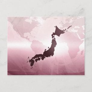 Map of Japan Postcard