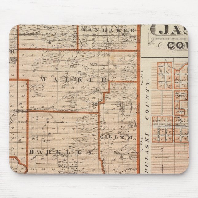 Map of Jasper County Mouse Mat (Front)