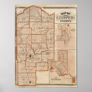Map of Jasper County Poster
