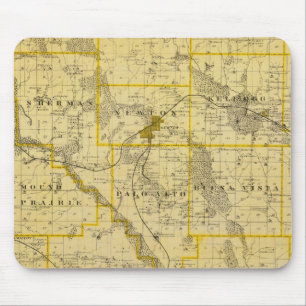 Map of Jasper County, State of Iowa Mouse Mat
