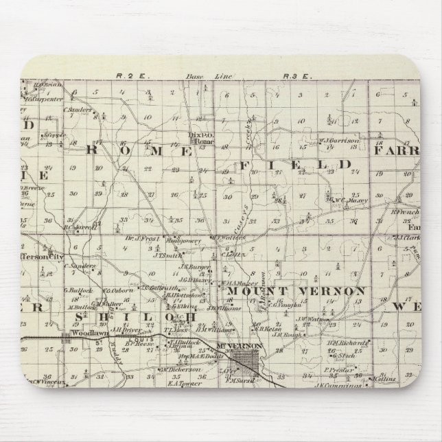 Map of Jefferson County Mouse Mat (Front)