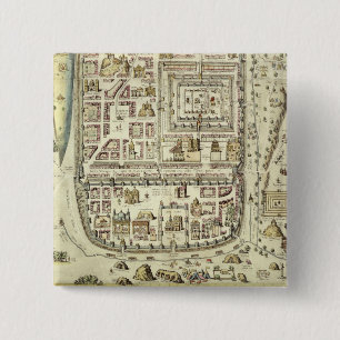 Map of Jerusalem and the surrounding area, from 'C 15 Cm Square Badge