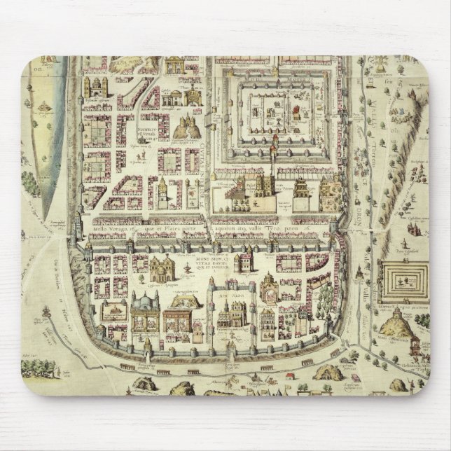 Map of Jerusalem and the surrounding area, from 'C Mouse Mat (Front)