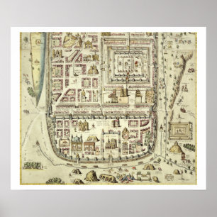 Map of Jerusalem and the surrounding area, from 'C Poster