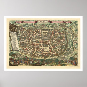 Map of Jerusalem by Nicolaes Visscher 1660 Poster