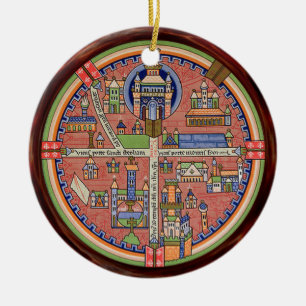 Map of Jerusalem ornament