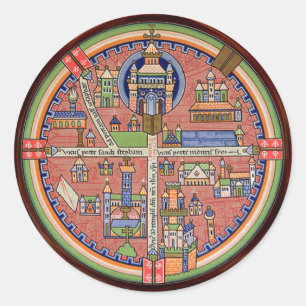 Map of Jerusalem sticker