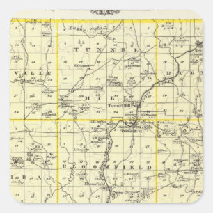 Map of Johnson County and Vienna Square Sticker