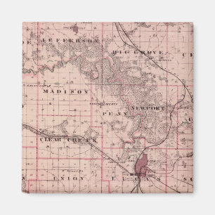 Map of Johnson County, State of Iowa Magnet