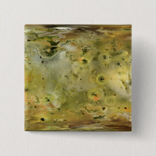 Map of Jupiter's moon Lo 15 Cm Square Badge