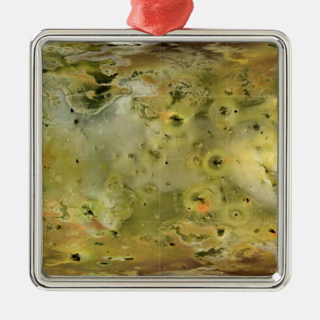 Map of Jupiter's moon Lo Metal Tree Decoration (Front)