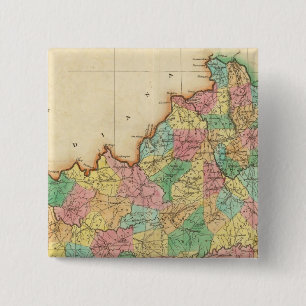 Map Of Kentucky 15 Cm Square Badge