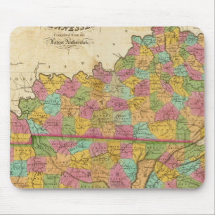 Map of Kentucky And Tennessee Mouse Mat