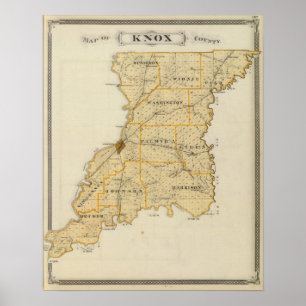 Map of Knox County Poster