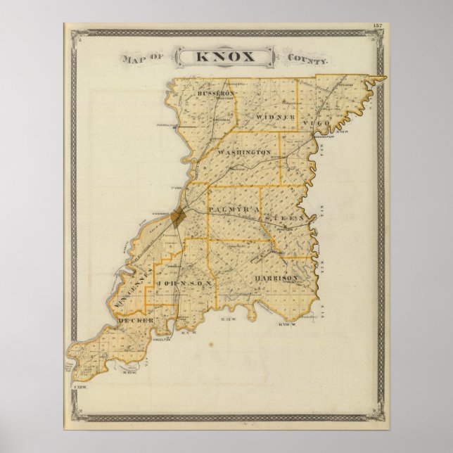 Map of Knox County Poster (Front)