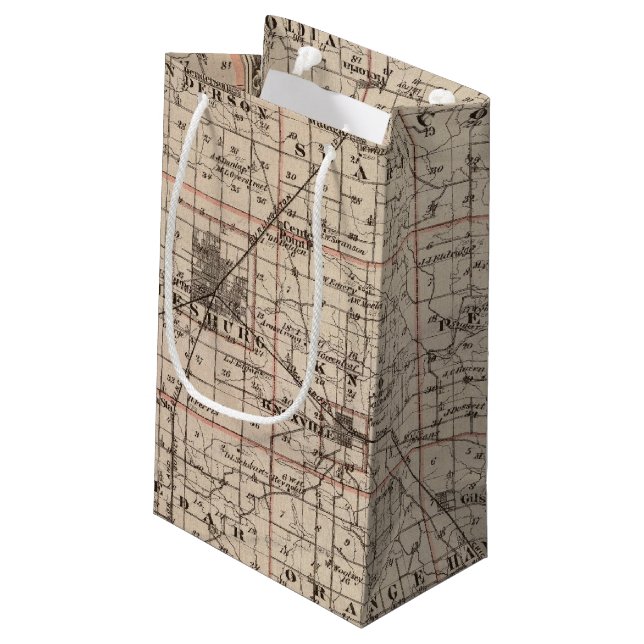Map of Knox County Small Gift Bag (Back Angled)