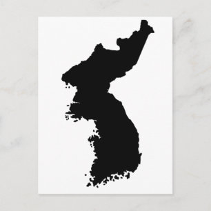 Map of Korea Postcard
