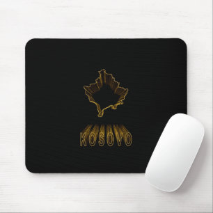 Map of Kosovo, Gold Map Mouse Mat