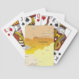 Map of Kyrgyzstan Playing Cards