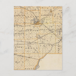 Map of La Porte County Postcard