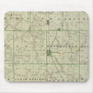 Map of Lagrange County with La Grange, Lima Mouse Mat