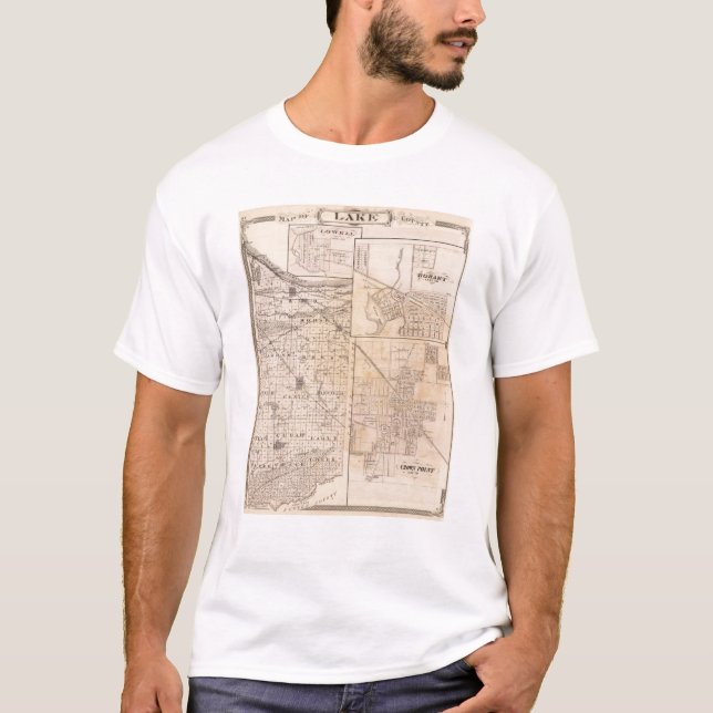 Map of Lake County with Lowell T-Shirt (Front)