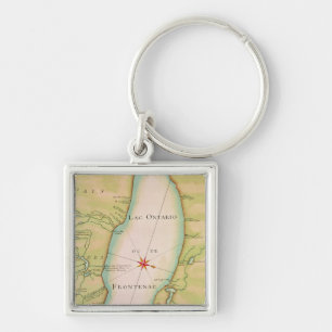 Map of Lake Ontario Key Ring