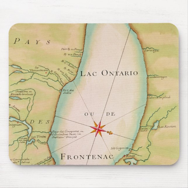 Map of Lake Ontario Mouse Mat (Front)
