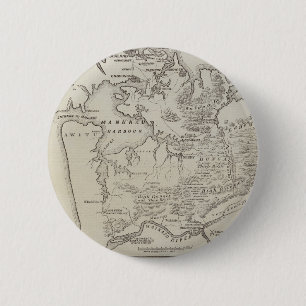 Map of land between Auckland & Waikato River 6 Cm Round Badge