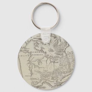Map of land between Auckland & Waikato River Key Ring