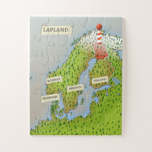 Map Of Lapland Jigsaw Puzzle