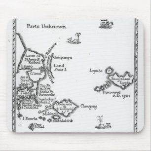 Map of Laputa, Balnibari, Luggnagg Mouse Mat