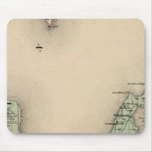 Map of Leelanau County, Michigan Mouse Mat