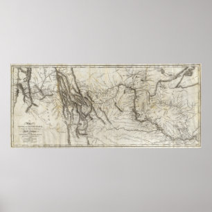 Map of Lewis and Clark's Track 2 Poster