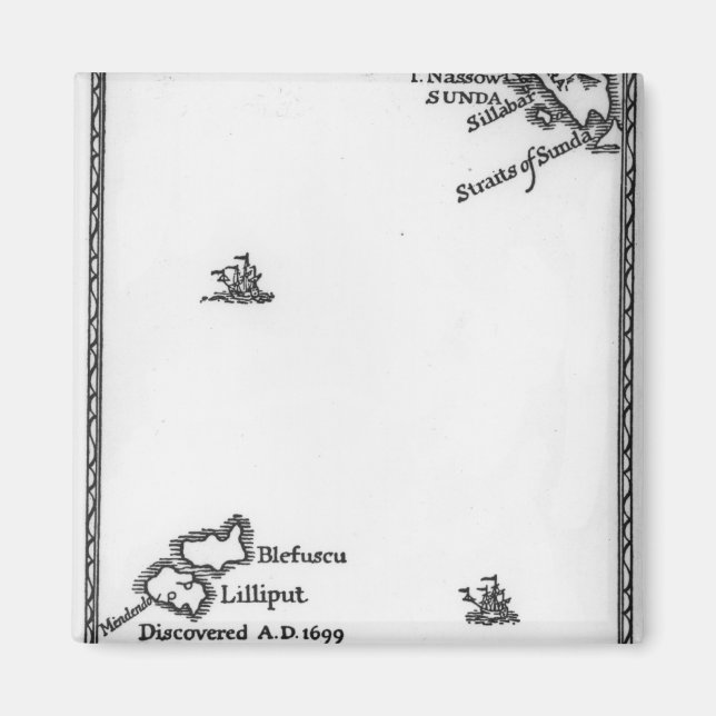 Map of Lilliput and Blefuscu Magnet (Front)