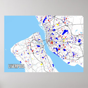 Map of Liverpool Poster