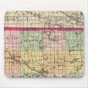 Map of Livingston County, Michigan Mouse Mat