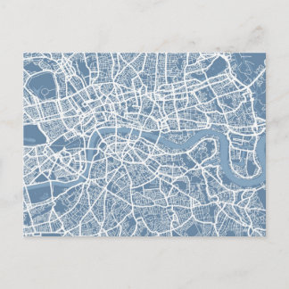 Map of London Map Postcard