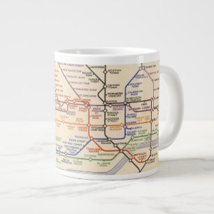 Map of London's Underground Railways Large Coffee Mug