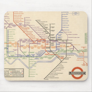 Map of London's Underground Railways Mouse Mat