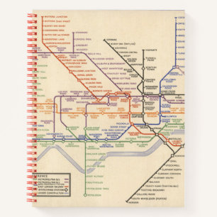 Map of London's Underground Railways Notebook