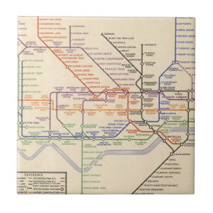 Map of London's Underground Railways Tile